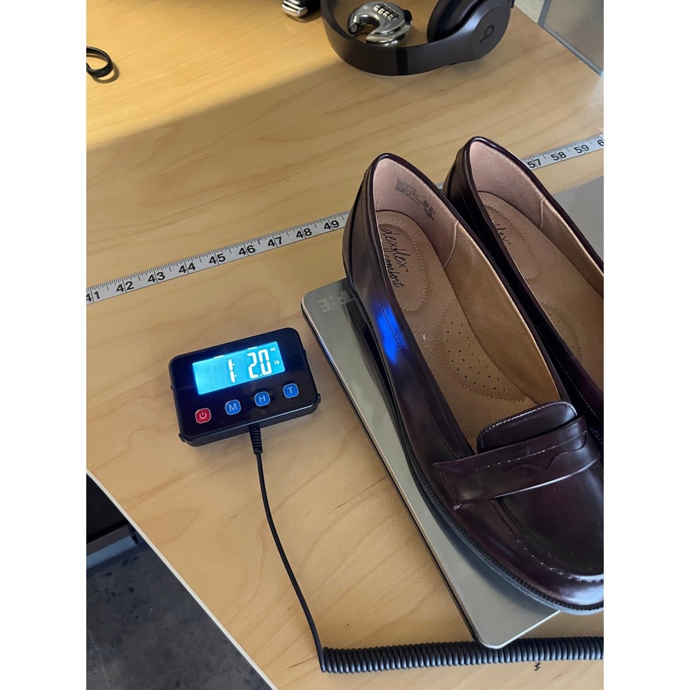 Women Slip On Penny Loafers 10 Burgundy Chic Minimalist Office Capsule Old Money - Picture 9 of 9